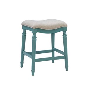 Tabouret de comptoir sans dossier Louise par Linon Home Decor, bleu