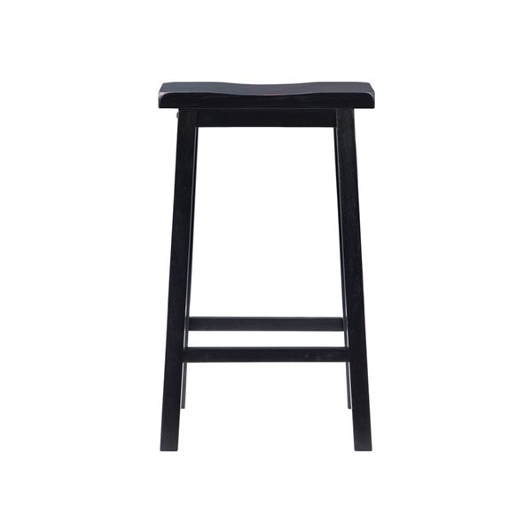 Linon Home Decor Ballard Black Backless Bar Stool