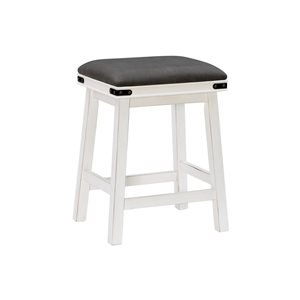 Tabouret de comptoir sans dossier McMillan par Linon Home Decor, blanc cassé