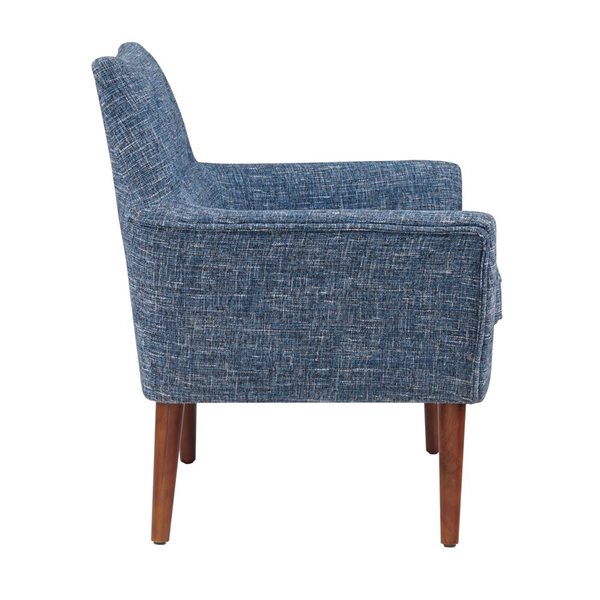 Blue tweed deals accent chair