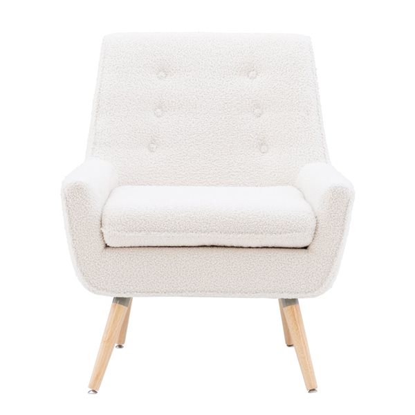 Chaise d'appoint moderne Truxton par Linon Home Decor, blanc