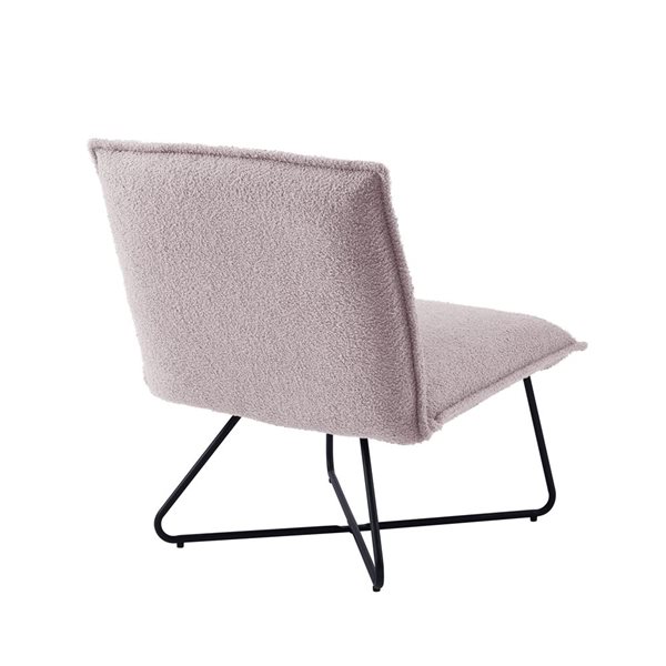 Linon Home Decor Kaylon Midcentury Grey Sherpa Accent Chair