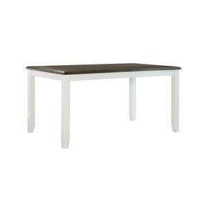 Table à manger rectangulaire Jericho 36 x 60 po par Linon Home Decor, blanc fumé