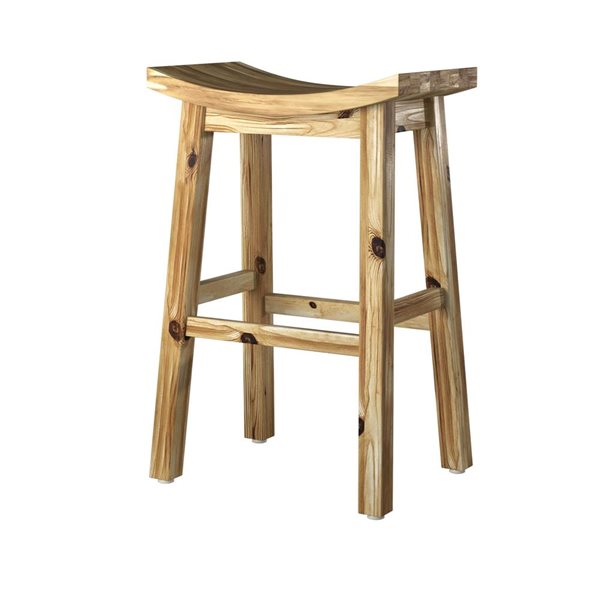 Tabouret de bar sans dossier Athos par Linon Home Decor, naturel