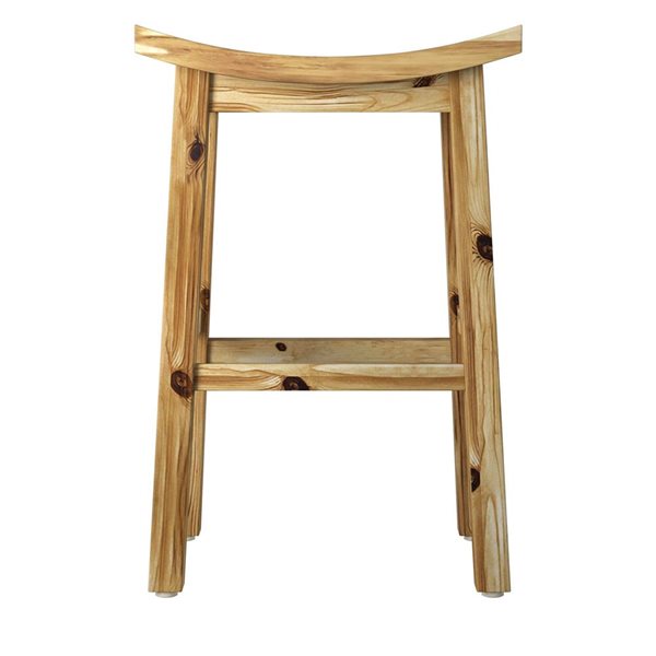 Tabouret de bar sans dossier Athos par Linon Home Decor, naturel