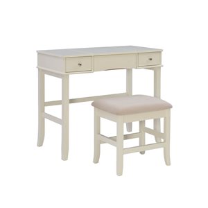 Linon Home Decor 36-in Janelle Cream Makeup Vanity