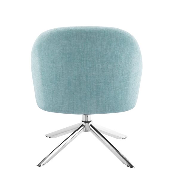 Linon Home Decor Mosley Midcentury Capri Blue Swivel Chair