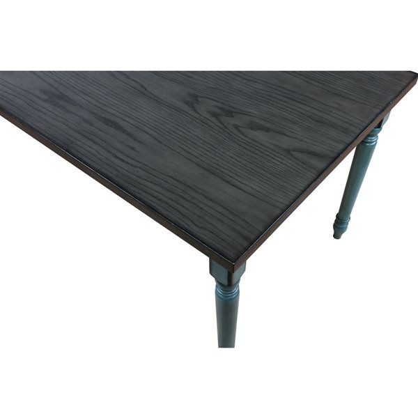 Linon Home Decor Weston Teal Blue Rectangular Dining Table