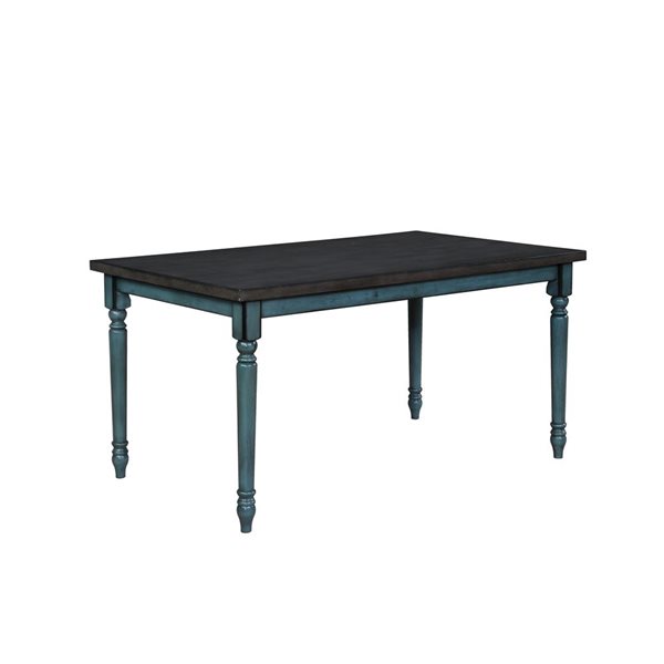 Linon Home Decor Weston Teal Blue Rectangular Dining Table