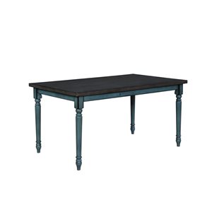 Table à manger rectangulaire Weston 36 x 60 po par Linon Home Decor, bleu sarcelle