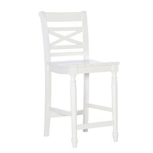 Linon Home Decor Strauss White Counter Stool