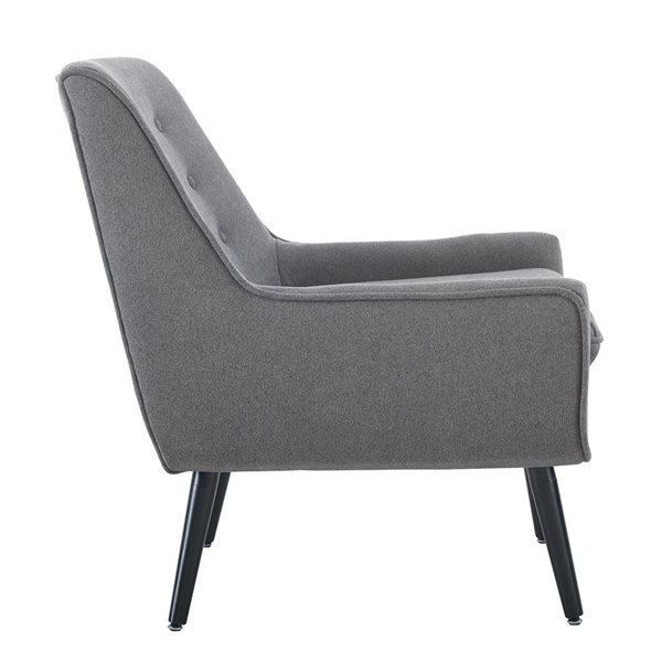 Linon Home Decor Truxton Modern Grey Accent Chair LLWSC114 RONA