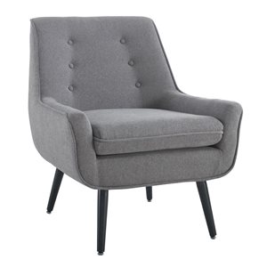 Linon Home Decor Truxton Modern Grey Accent Chair