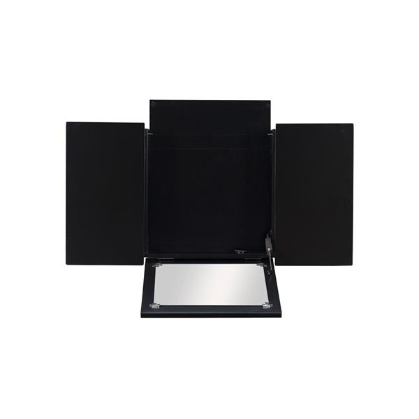 Linon Home Decor 36-in Lyndale Butterfly Black Makeup Vanity