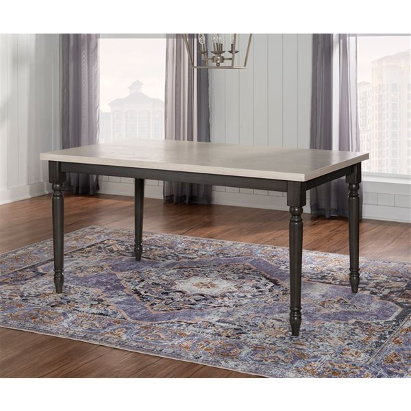 Linon Home Decor Weston Dark Grey Rectangular Dining Table