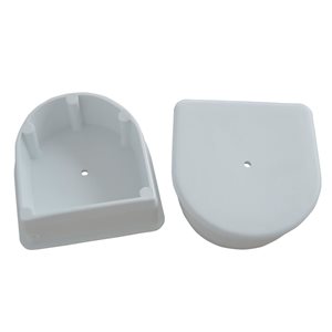 Dock Edge 2-Piece White Large End Plug