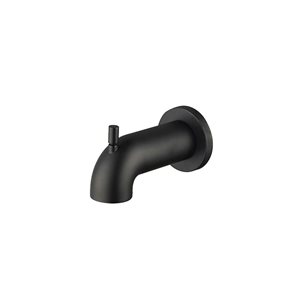 CraftX Matte Black 6-1/8-in Bathtub Spout with Diverter