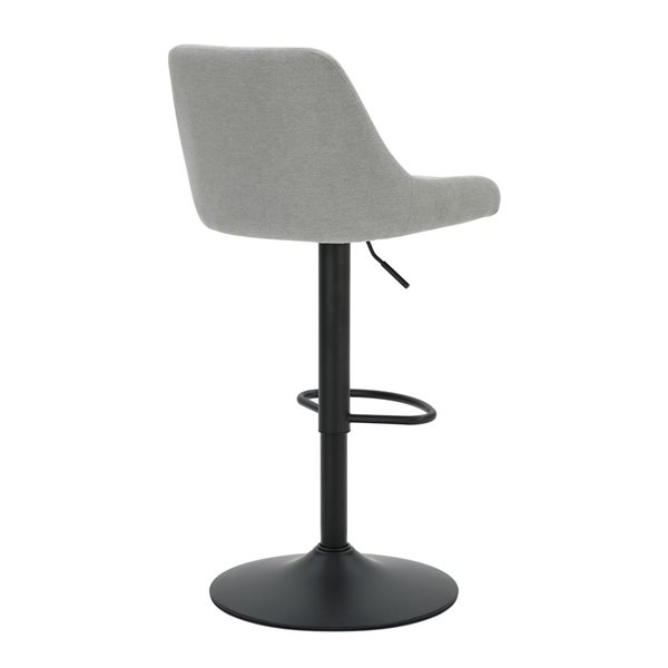 Tabouret de comptoir de 26 po !nspire moderne avec siège pivotant gris et noir (paquet de 2)