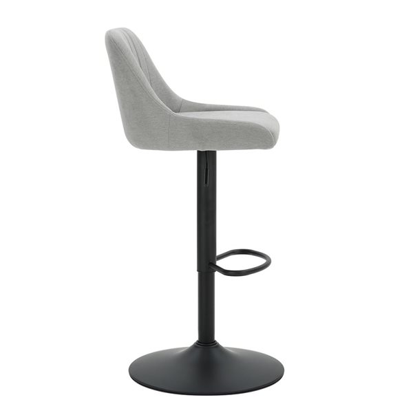 Tabouret de comptoir de 26 po !nspire moderne avec siège pivotant gris et noir (paquet de 2)