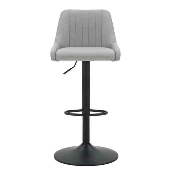 Tabouret de comptoir de 26 po !nspire moderne avec siège pivotant gris et noir (paquet de 2)