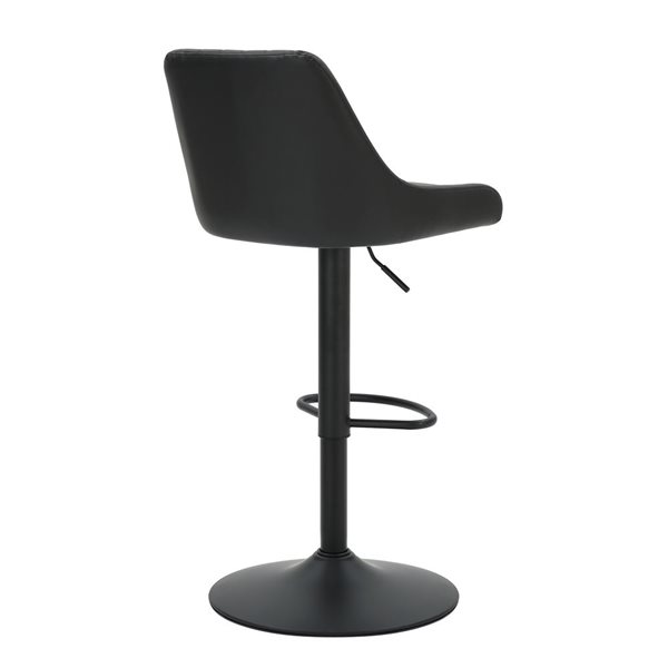 !nspire 26-in Black Modern Counter Stool with Swivel Seat (Set of 2)