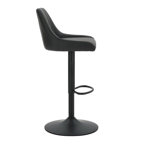 !nspire 26-in Black Modern Counter Stool with Swivel Seat (Set of 2)