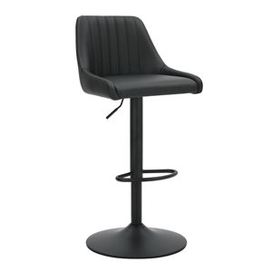 !nspire 26-in Black Modern Counter Stool with Swivel Seat (Set of 2)