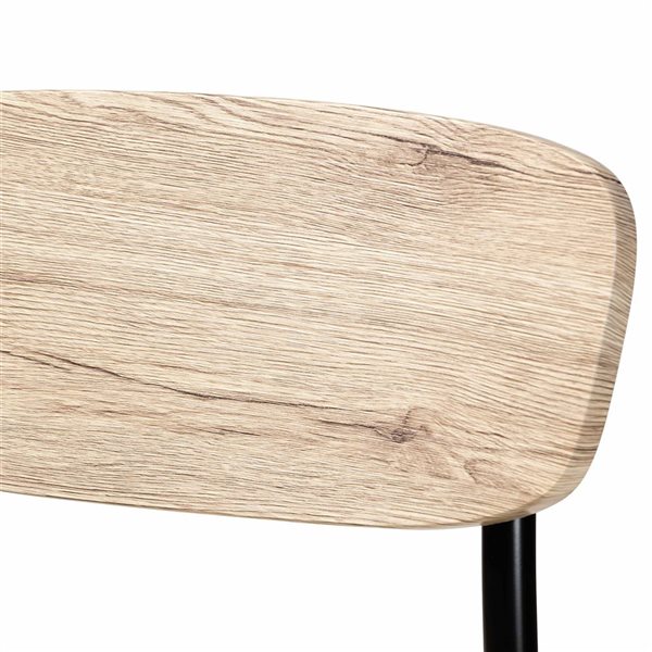 Baxton Studio Honore Transitional Side Chair with Wood Frame - Set of 4