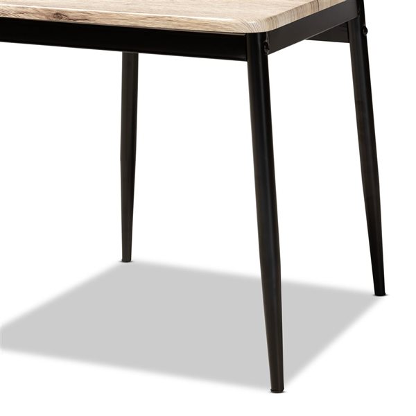 Baxton Studio Honore Transitional Side Chair with Wood Frame - Set of 4