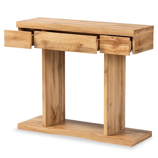 Baxton Studio Otis Oak Brown Modern Console Table