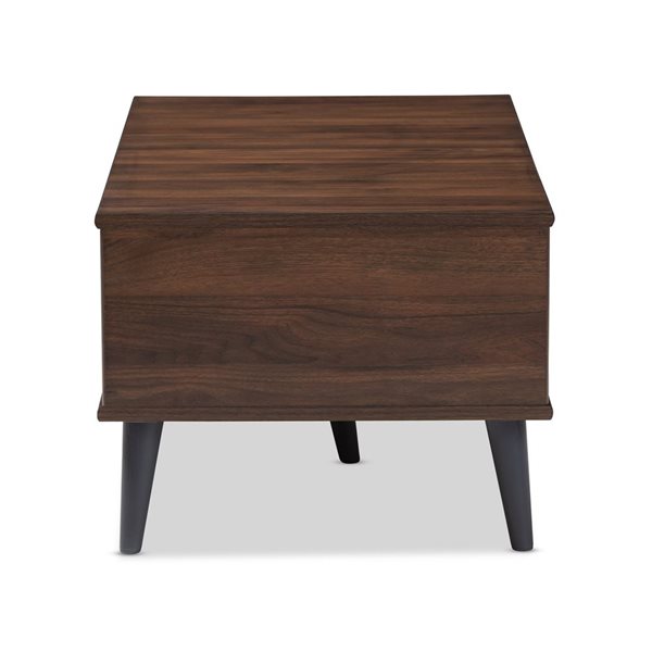 Baxton Studio Pierre Walnut Brown Wood Coffee Table