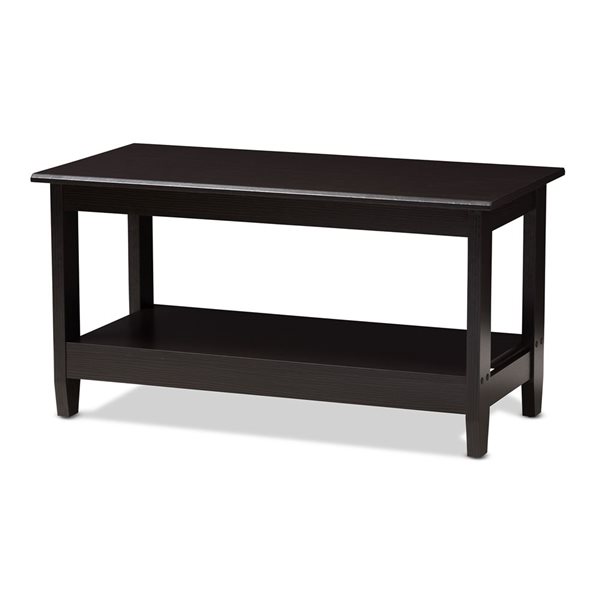 Baxton Studio Malena Wenge Brown Wood Coffee Table 8280LWC RONA
