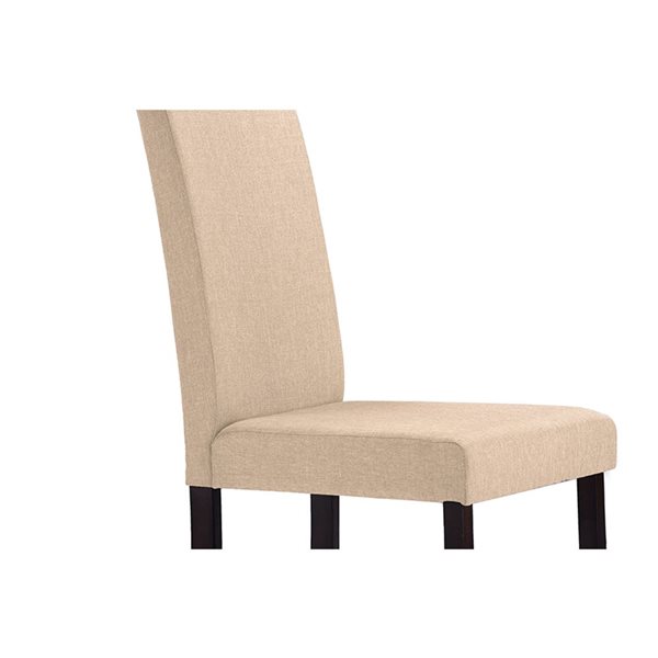 Baxton Studio Andrew Polyester Upholstered Contemporary Side Chair with Wood Frame - Set of 4