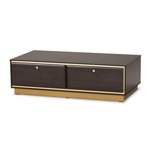 Baxton Studio Cormac Dark Brown Wood Coffee Table