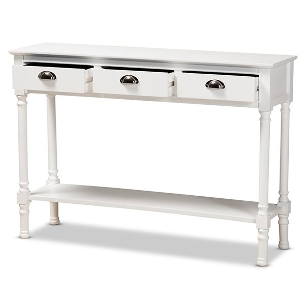 Baxton Studio Garvey White Vintage Console Table