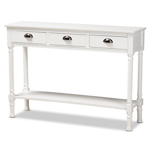 Baxton Studio Garvey White Vintage Console Table