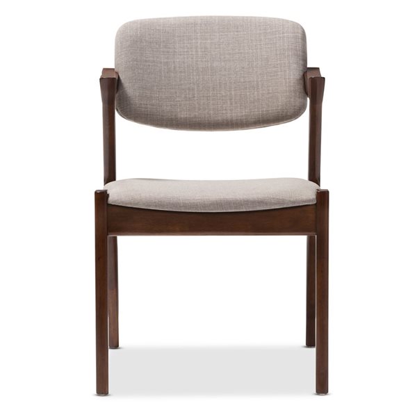 Baxton Studio Elegant Traditional Polyester Upholstered Side Chair with Wood Frame - Set of 2