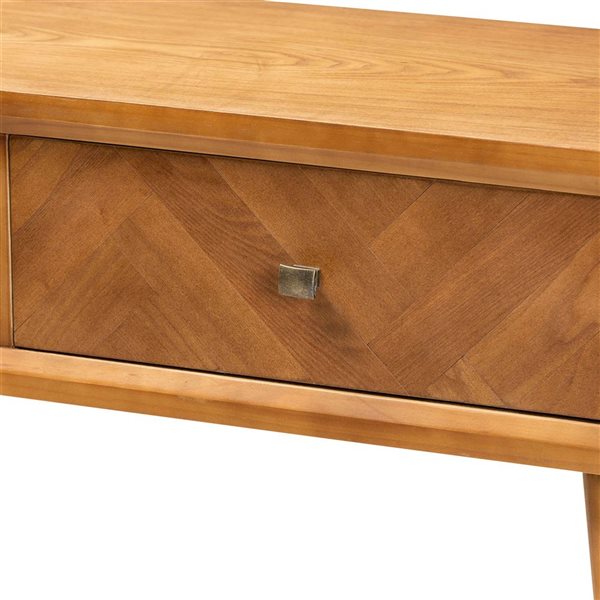 Baxton Studio Mae Natural Brown Mid-Century Console Table