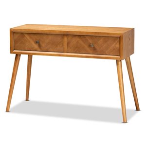 Baxton Studio Mae Natural Brown Mid-Century Console Table