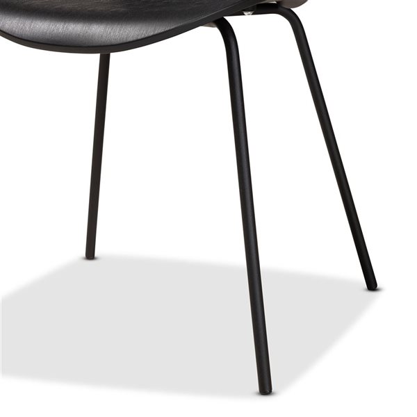 Baxton Studio Jaden Contemporary Side Chair with Metal Frame - Set of 4