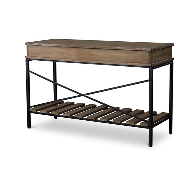 Baxton Studio Newcastle Rustic Brown Rustic Console Table