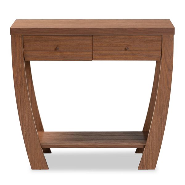 Baxton Studio Capote Walnut Brown Modern Console Table