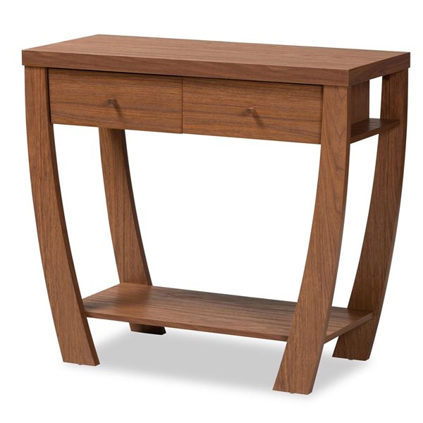 Baxton Studio Capote Walnut Brown Modern Console Table