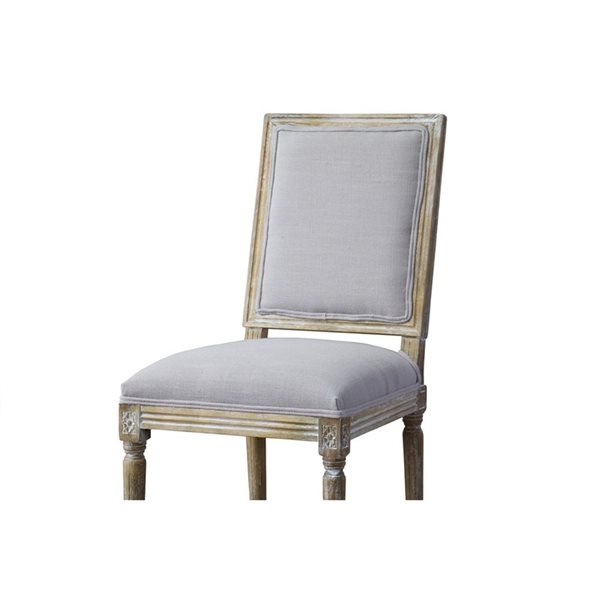 Baxton Studio Clairette Traditional Polyester Upholstered Side