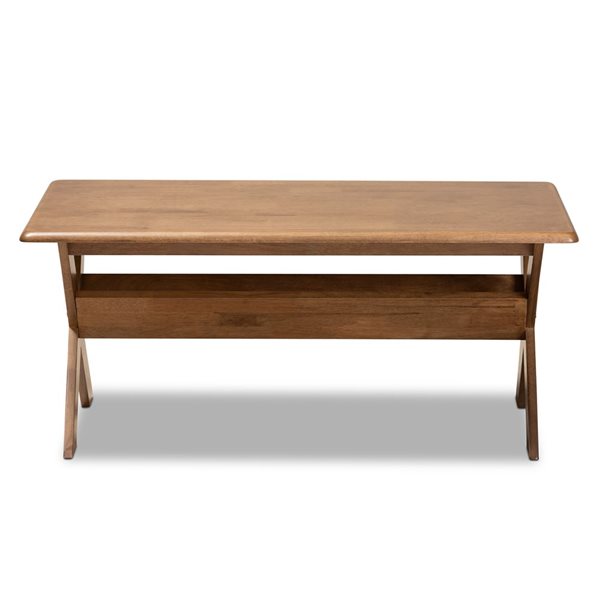 Baxton Studio Sarai Walnut Brown Wood Coffee Table