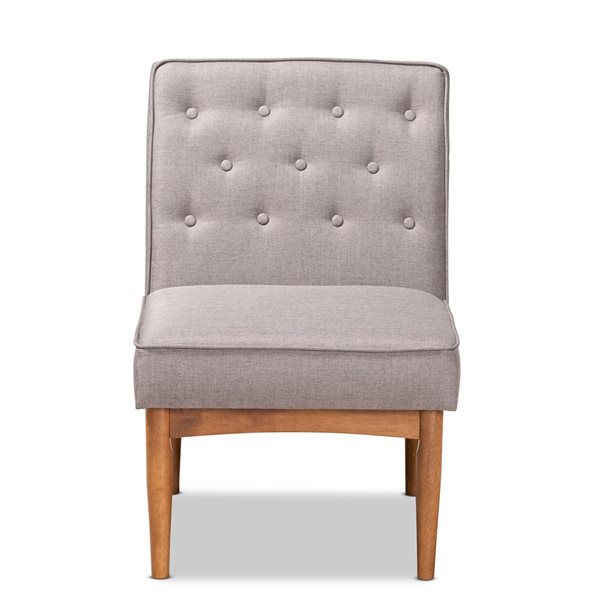 Baxton Studio Riordan Traditional Polyester Upholstered Side Chair with Wood Frame