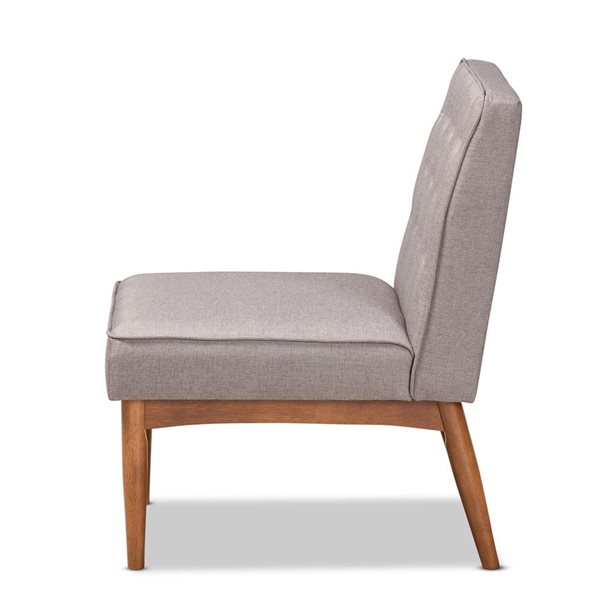 Baxton Studio Riordan Traditional Polyester Upholstered Side Chair with Wood Frame