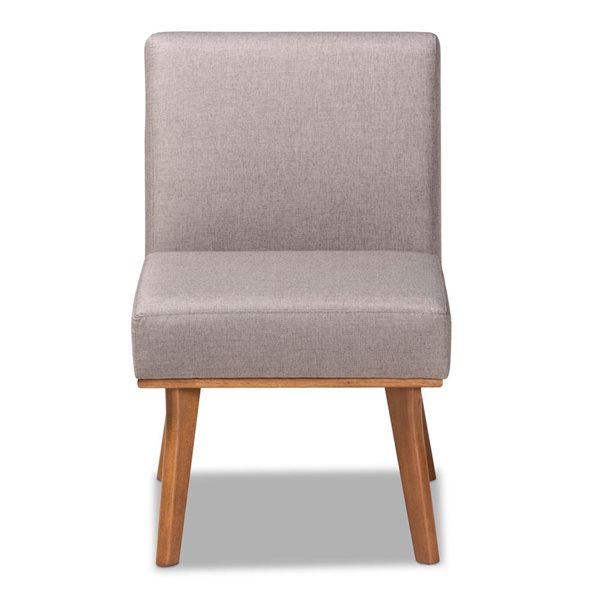 Baxton Studio Odessa Traditional Polyester Upholstered Side Chair with Wood Frame