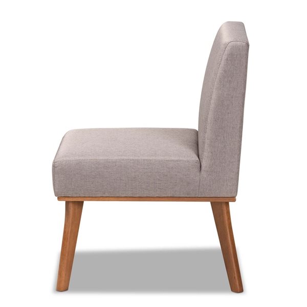 Baxton Studio Odessa Traditional Polyester Upholstered Side Chair with Wood Frame