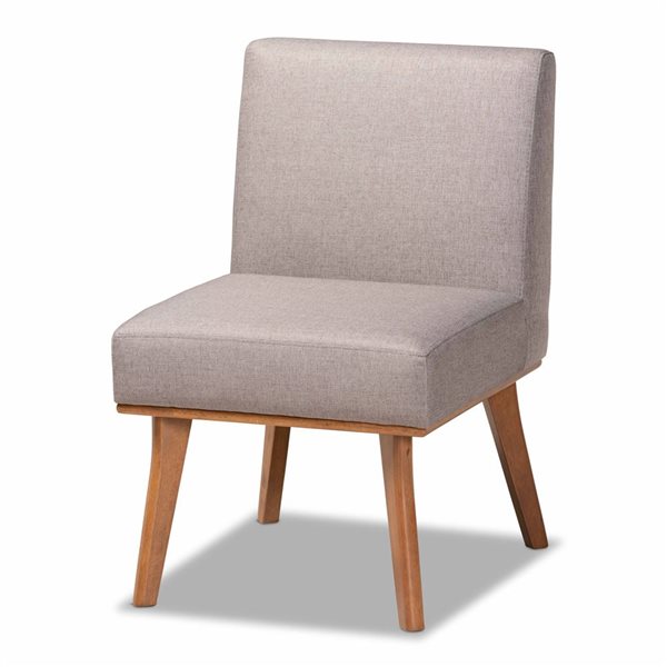 Baxton Studio Odessa Traditional Polyester Upholstered Side Chair with Wood Frame